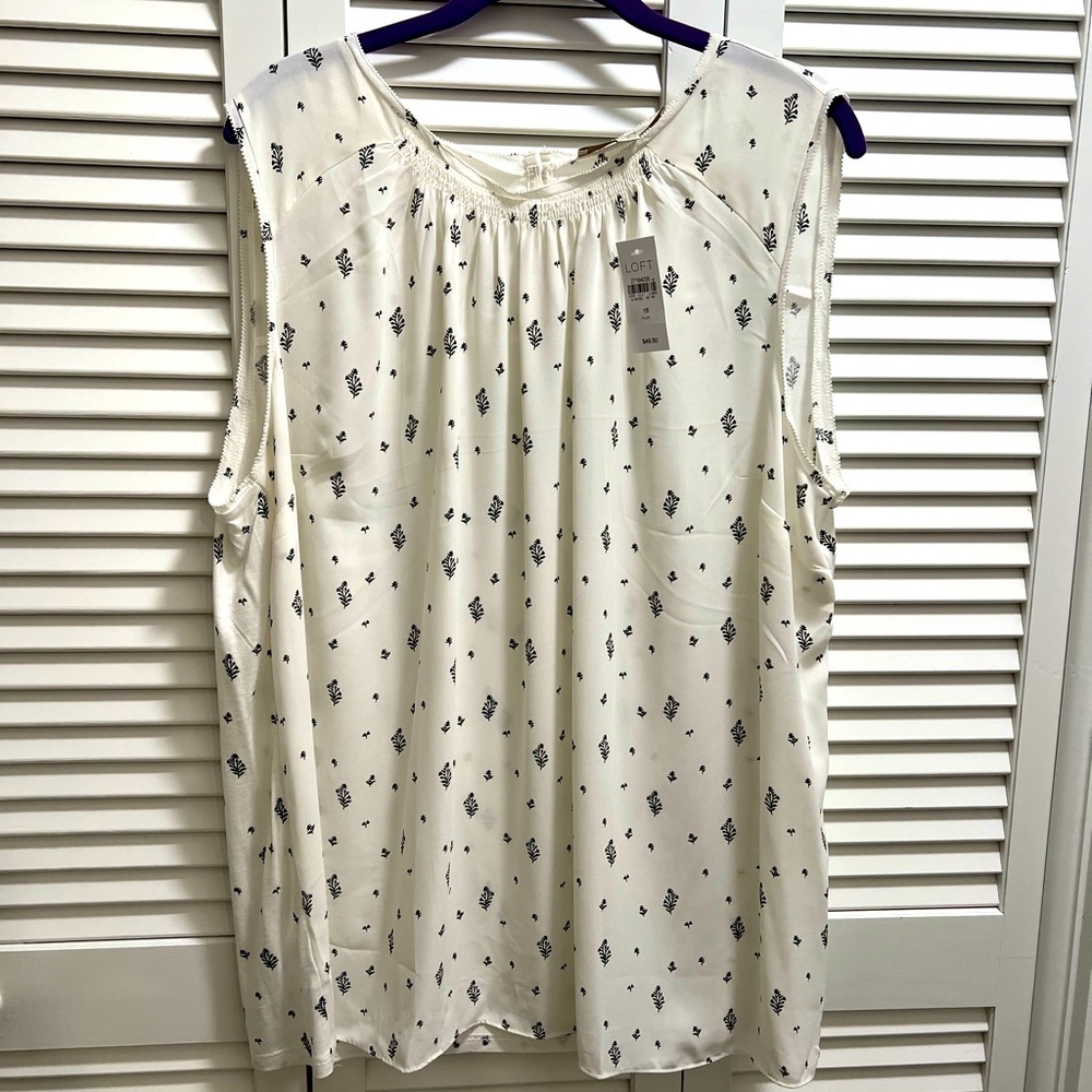 Loft white blouse